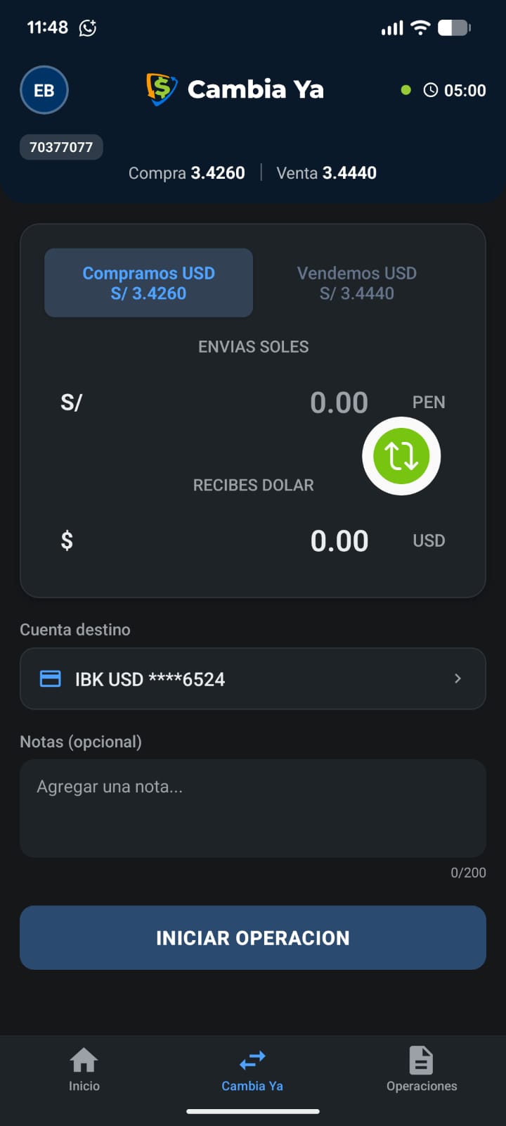 CambiaYa — Exchange calculator